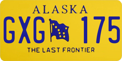 AK license plate GXG175