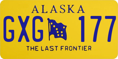 AK license plate GXG177