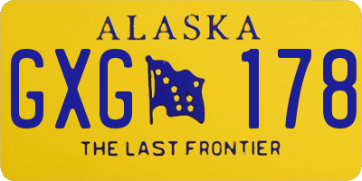 AK license plate GXG178