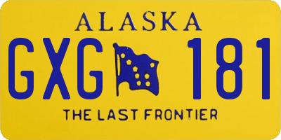 AK license plate GXG181