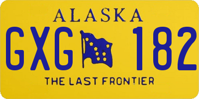 AK license plate GXG182