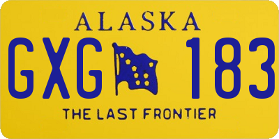 AK license plate GXG183