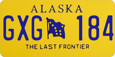 AK license plate GXG184