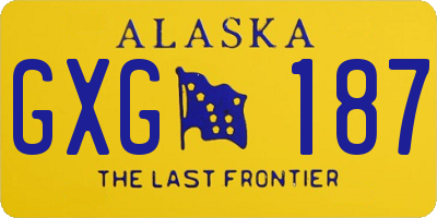 AK license plate GXG187