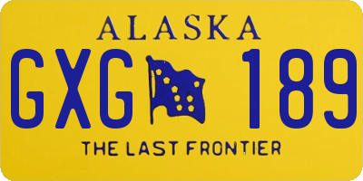 AK license plate GXG189