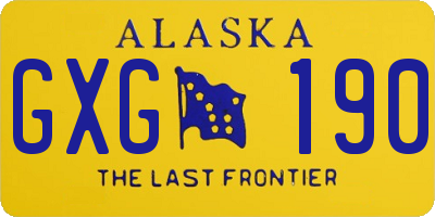 AK license plate GXG190