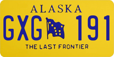 AK license plate GXG191