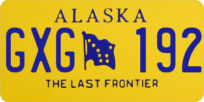 AK license plate GXG192