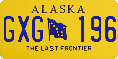 AK license plate GXG196