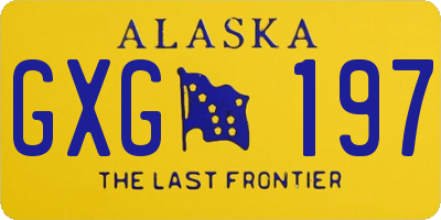 AK license plate GXG197