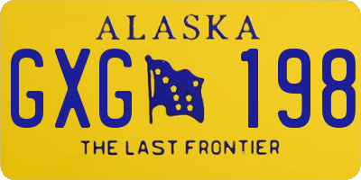 AK license plate GXG198