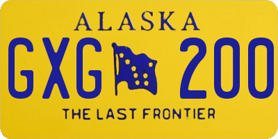 AK license plate GXG200