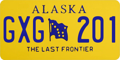 AK license plate GXG201