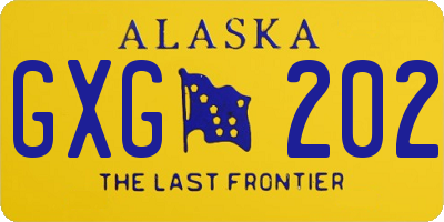 AK license plate GXG202