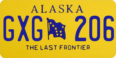 AK license plate GXG206