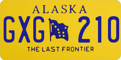 AK license plate GXG210