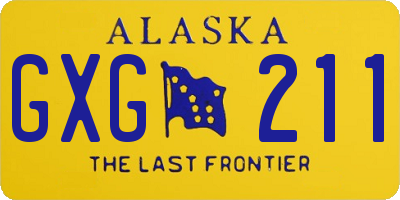 AK license plate GXG211