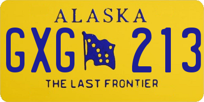 AK license plate GXG213