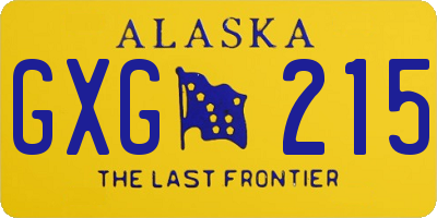 AK license plate GXG215