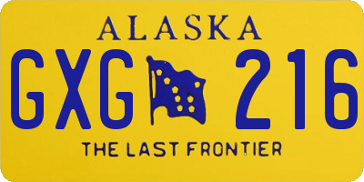 AK license plate GXG216