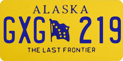 AK license plate GXG219