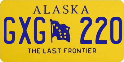 AK license plate GXG220