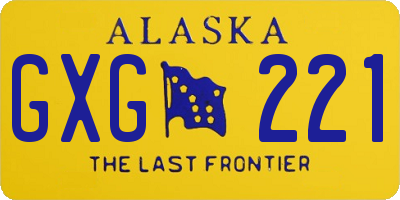 AK license plate GXG221