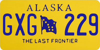 AK license plate GXG229