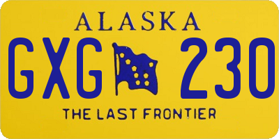 AK license plate GXG230