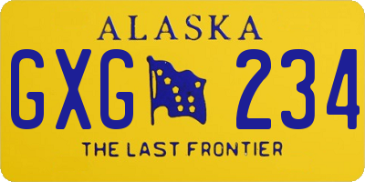 AK license plate GXG234