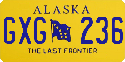 AK license plate GXG236