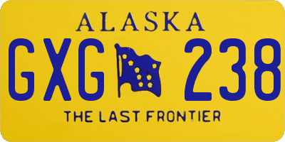 AK license plate GXG238