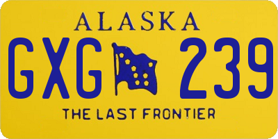 AK license plate GXG239