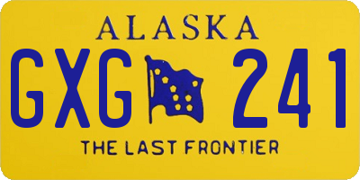 AK license plate GXG241