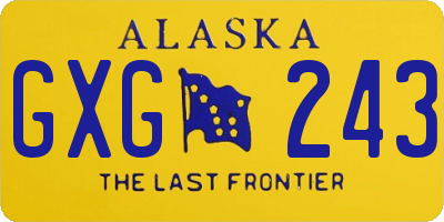 AK license plate GXG243