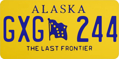 AK license plate GXG244