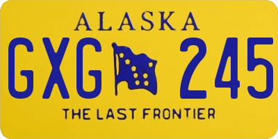 AK license plate GXG245