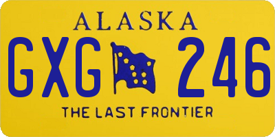 AK license plate GXG246