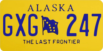 AK license plate GXG247