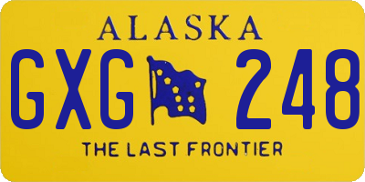 AK license plate GXG248