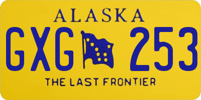 AK license plate GXG253