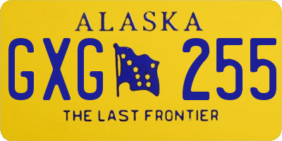 AK license plate GXG255