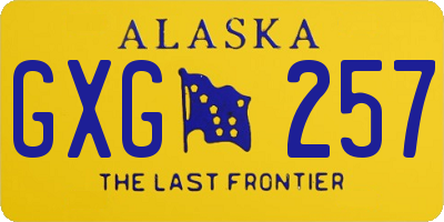 AK license plate GXG257