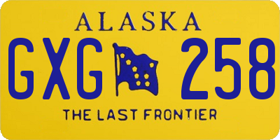 AK license plate GXG258