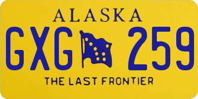 AK license plate GXG259