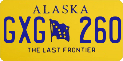 AK license plate GXG260