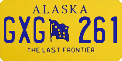 AK license plate GXG261