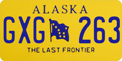 AK license plate GXG263