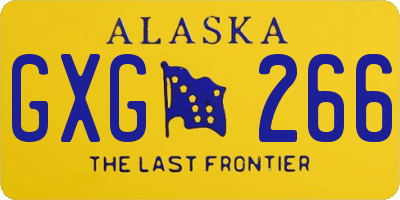 AK license plate GXG266