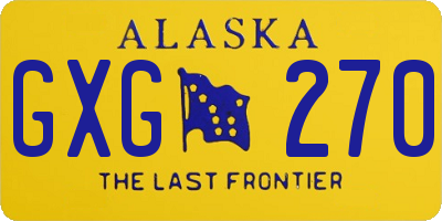 AK license plate GXG270